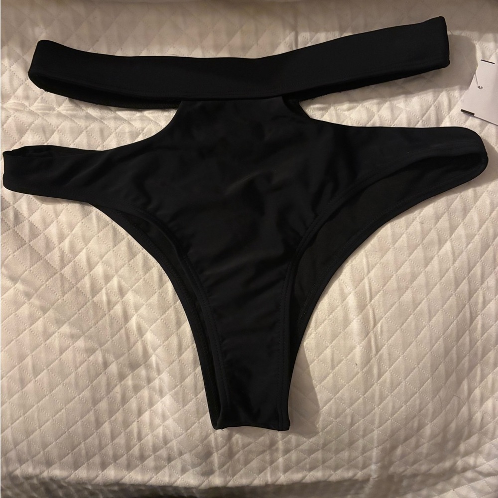 Black Cutout Swimsuit BOTTOM ONLY